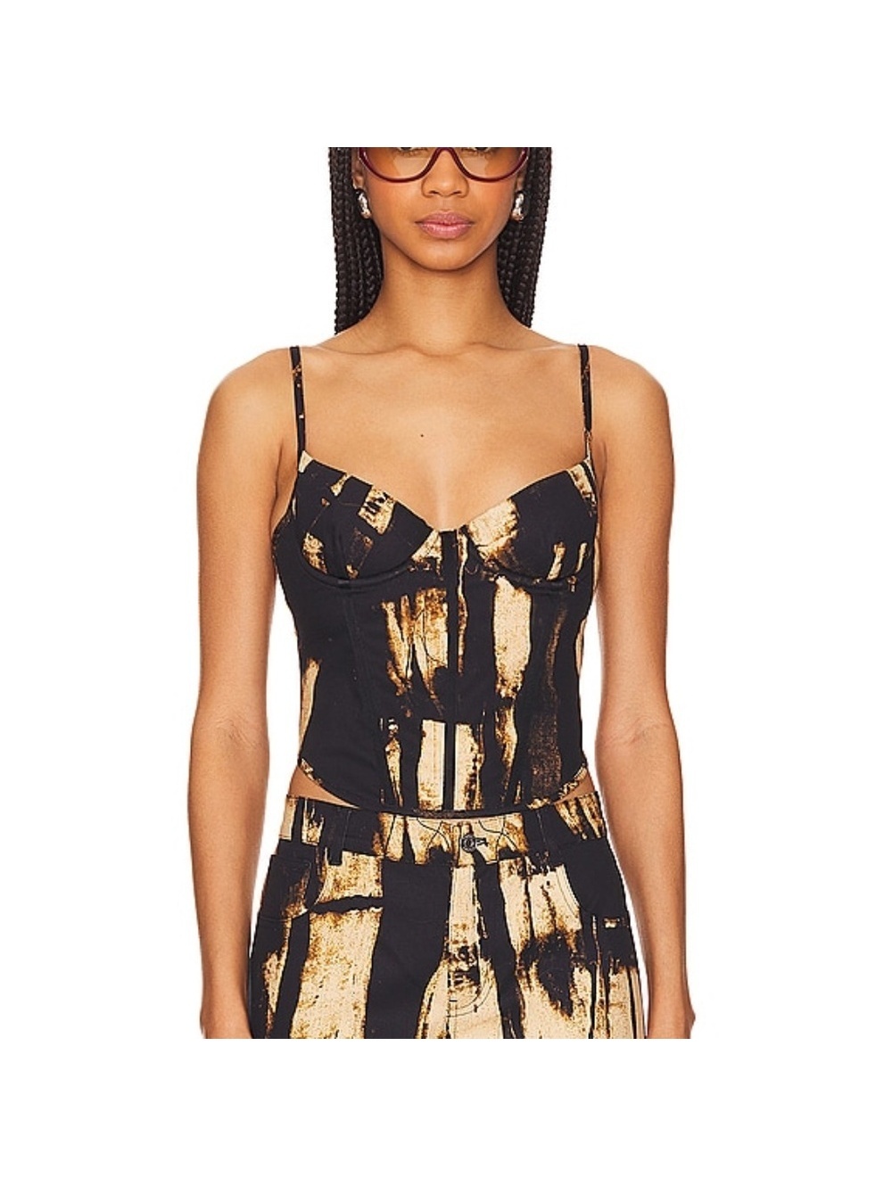 Miaou Kiko Corset in Treading Brown